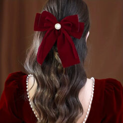 Velvet Bow Hair Clip