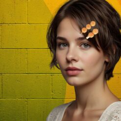 orange small hair slide