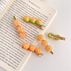 orange small hair slide