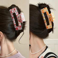 Fruit print claw clip