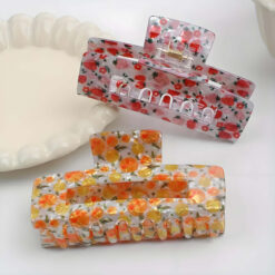 Fruit print claw clip